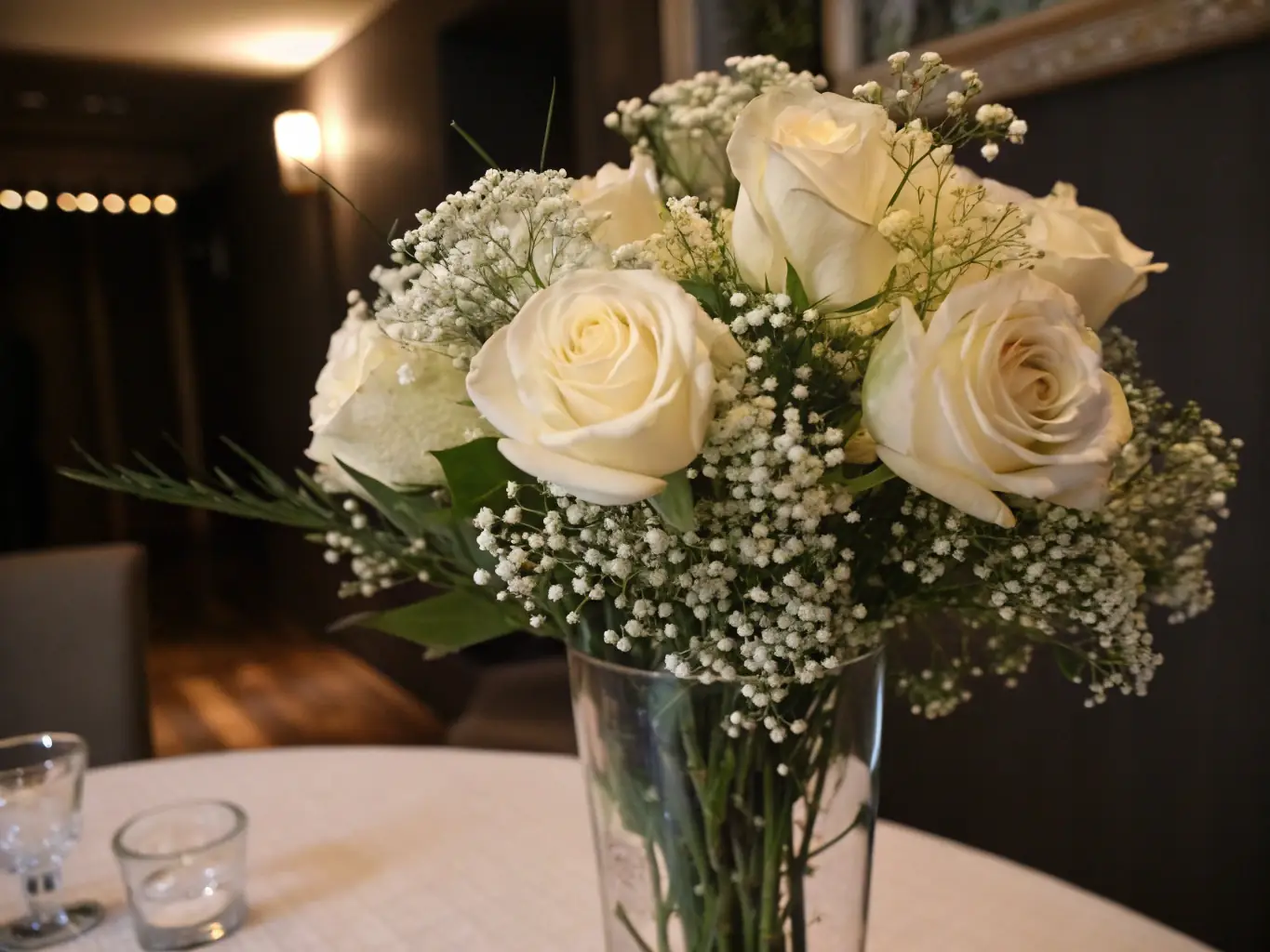 A pristine white Grandiosa flower with a perfectly formed bloom, highlighting its purity and elegance.